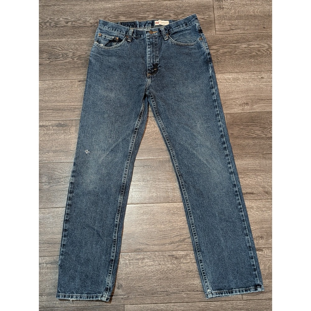 Wrangler Regular Fit Mens Blue Jeans 33x32 Straight Leg Denim 109TRGCMN